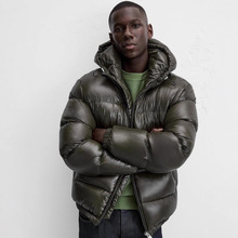 大量现货欧美秋冬连帽休闲棉服夹克夹棉棉袄跨境亚马逊外套男装