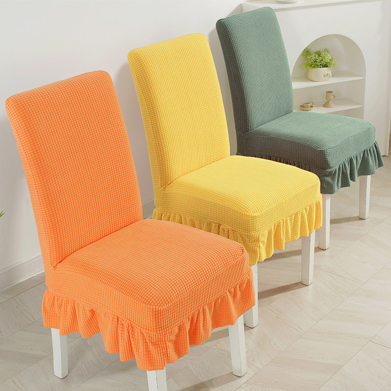Cubierta de silla de lana polar engrosada cubierta de silla elástica para el hogar restaurante del hotel cubierta de palillos antiincrustantes universal