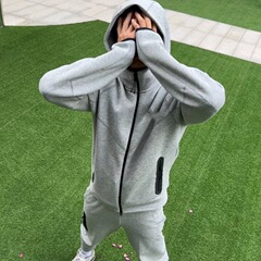 スポーツスーツ空気層綿スポーツスーツ男子長袖フード付きカラーコートゴム付きジッパー付きパンツ
