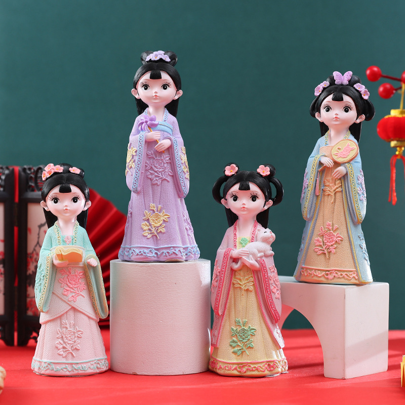 인터넷 인기 상품 대형 레드 헤어핀 창의적인 공예품 장식품 고전풍 소녀 책상 장식품 학생 생일 선물