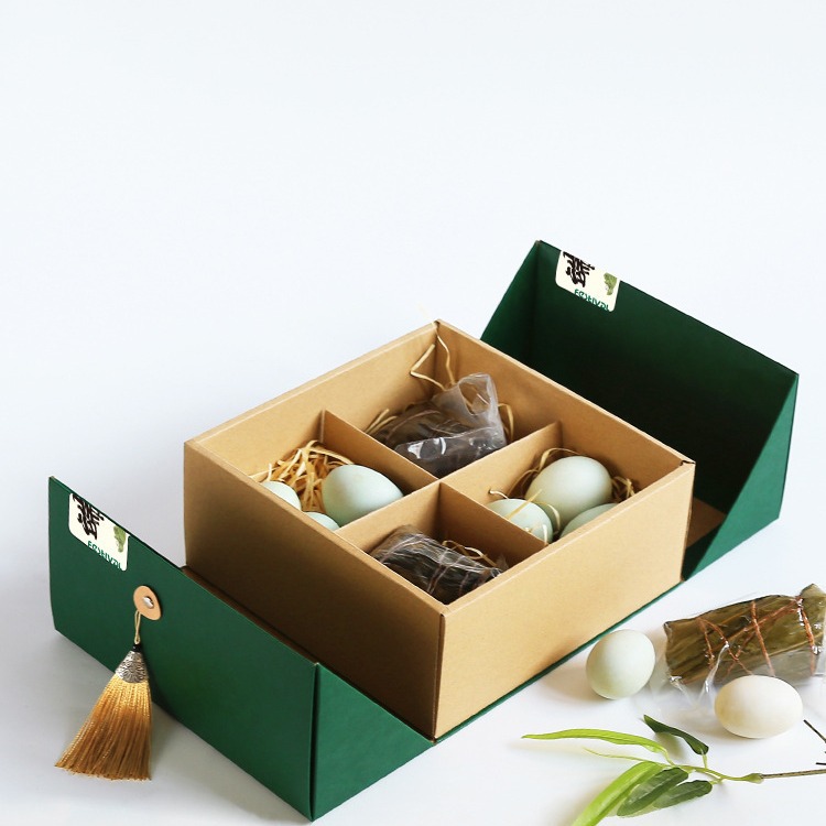 8 High-Quality Dragon Boat Festival Zongzi Gift Boxes with Empty 4 x 100g Zongzi Packaging Boxes and Snack Snowflake Sweets Boxes