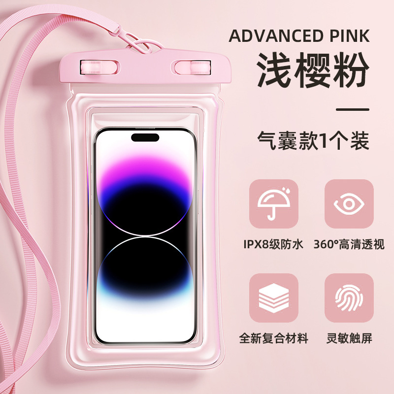 Equipos de rafting buceo impermeable cubierta de teléfono celular bolsa impermeable bolsa de sellado nadador jinete para llevar pantalla táctil