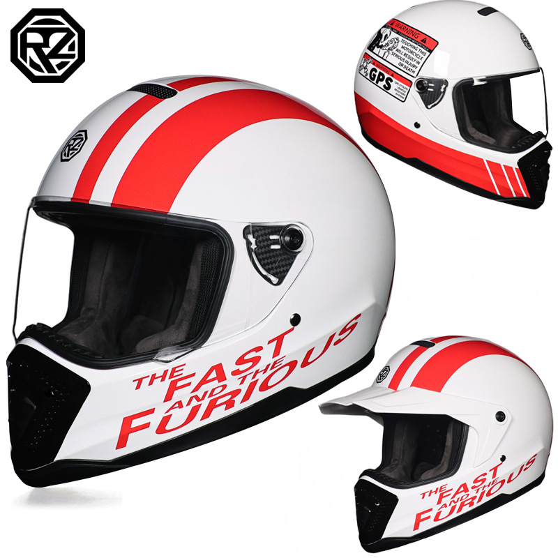 Orz motocicleta casco retro para hombres y mujeres locomotora rally casco de seguridad todoterreno cool 918