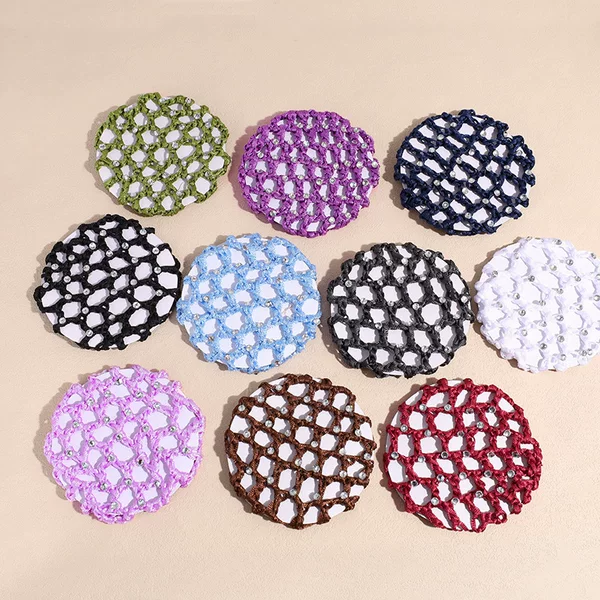Korean version of the new professional hair net professional hair band Hotel nurse stewardess Ballet head net drill ball headdress