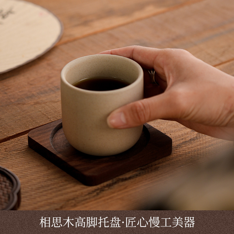 Taza de café japonesa Taza de café espresso de arcilla Taza de té de cerámica hecha a mano Tazón Taza de té grande de gres Taza casera personalizada