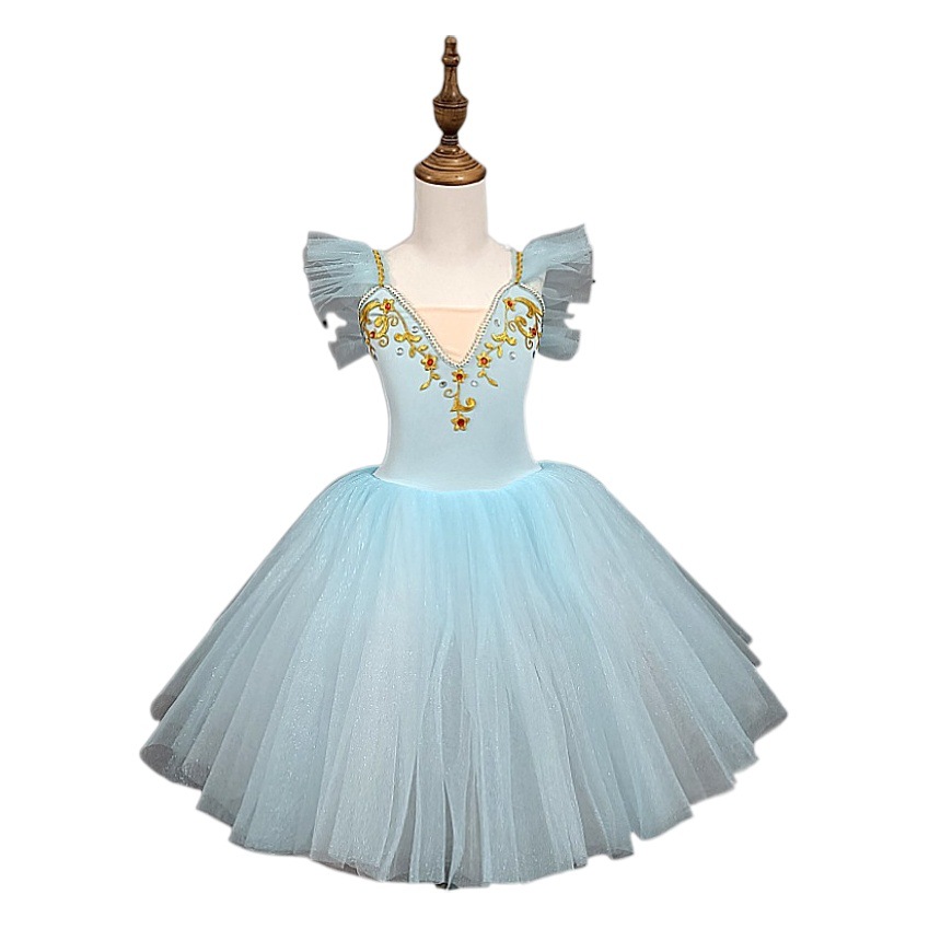 Children's Dance Costume Girls Children's Body Clothes Practice Clothes Princess Dress Pontoon Chinese Dance Ballet Dress
