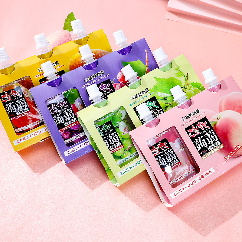 Tengyeo Fruit Jelly - Absorbent Jelly with White Peach, Mango, Grape, and Blackberry Flavors - Childhood Children's Small Packaging Leisure Snack