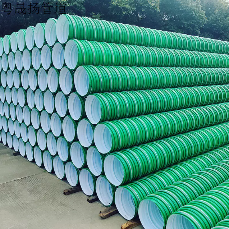 联塑DRPE钢塑缠绕管管材大口径双壁峰内肋增强缠绕管热熔焊接耐压