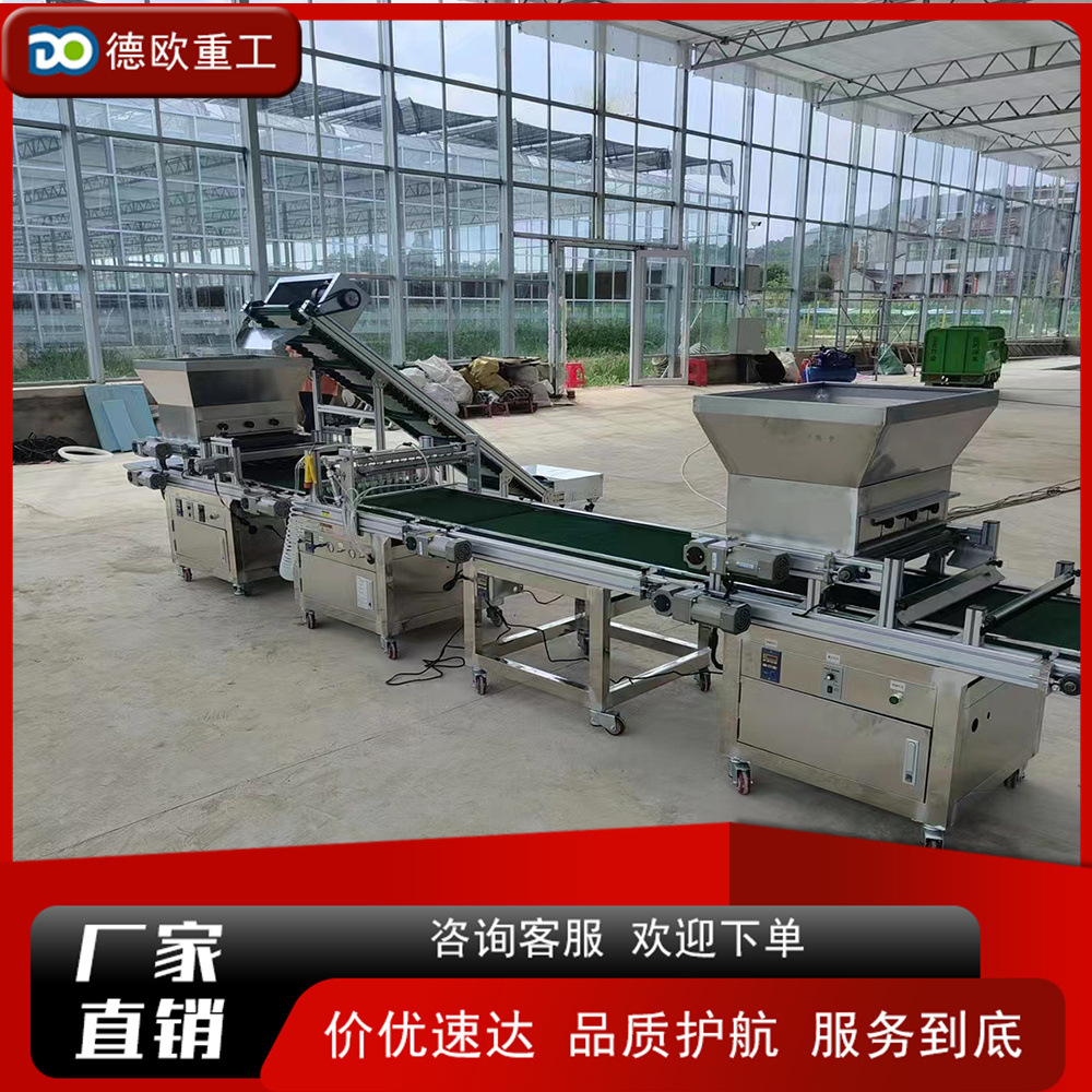 全自动穴盘育苗播种机 电动花卉植被育苗机器 漂盘装土播种覆土机