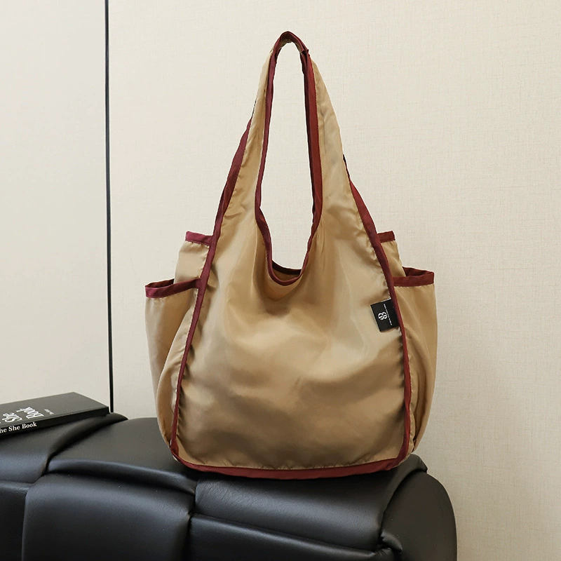 Capacious shoulder bag, foldable one-shoulder bag, shopping bag, (Physicals)
