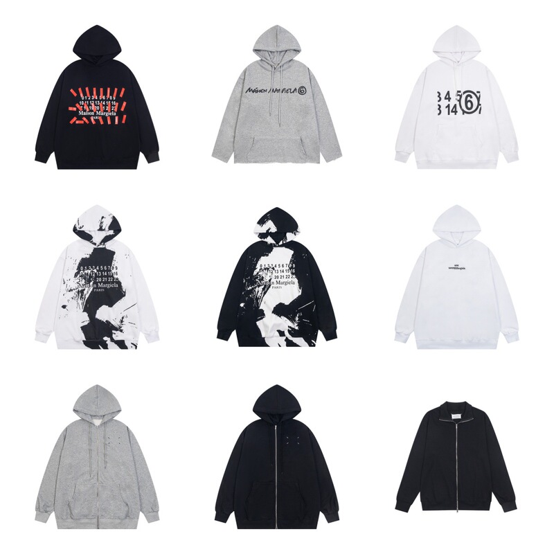 Cross-Border Trendy Brand Maison Margiela Mm6 High-Quality Men's and Women's Terry Hoodie Sweatshirt