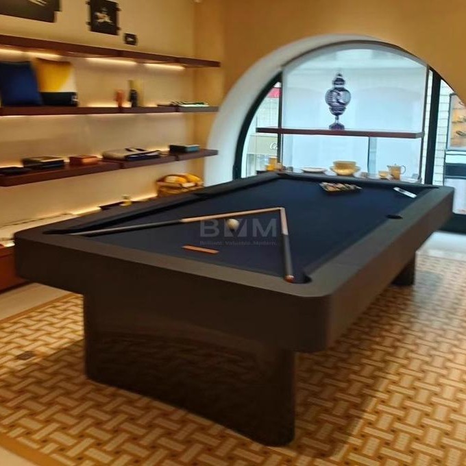 Mesa de billar de lujo ligero Casa comercial Casa de lujo Villa Mesa de billar de alta gama American Black Eight Face Nine Ball Factory Ventas directas