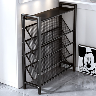 2025 New Shoe Rack Multi-Layer Home Entrance Iron Shoe Cabinet Entrance Door Space-Saving Simple Storage Rack