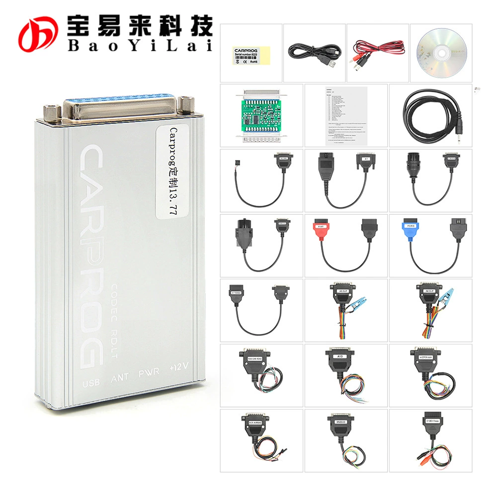 Carprog FULL V13.77 со всеми 21 адаптером для сброса подушек безопасности и ECU