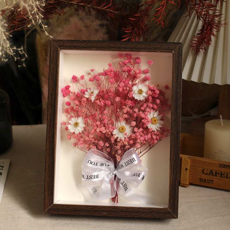 完成品フォトフレームドライ花植物標本真花薔薇家庭装飾置物祝日プレゼントプレゼントプレゼント装飾画|undefined