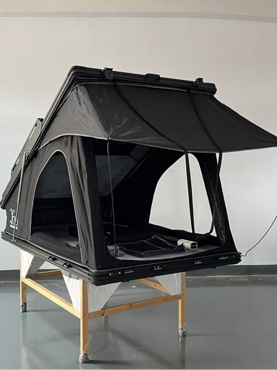 Yanghandi personalizado alfombra alta aleación de aluminio triángulo techo tienda de techo plegable automática SUV para la tienda de carretera