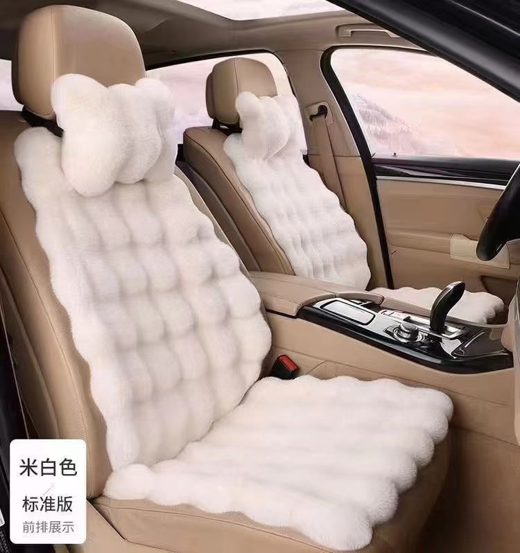 Bubble Cotton Car Seat Cushion, Winter Plush Warm Waist-Cushioning Car Mat, Universal Non-Slip Seat Cushion for All Cars, Bubble Cotton