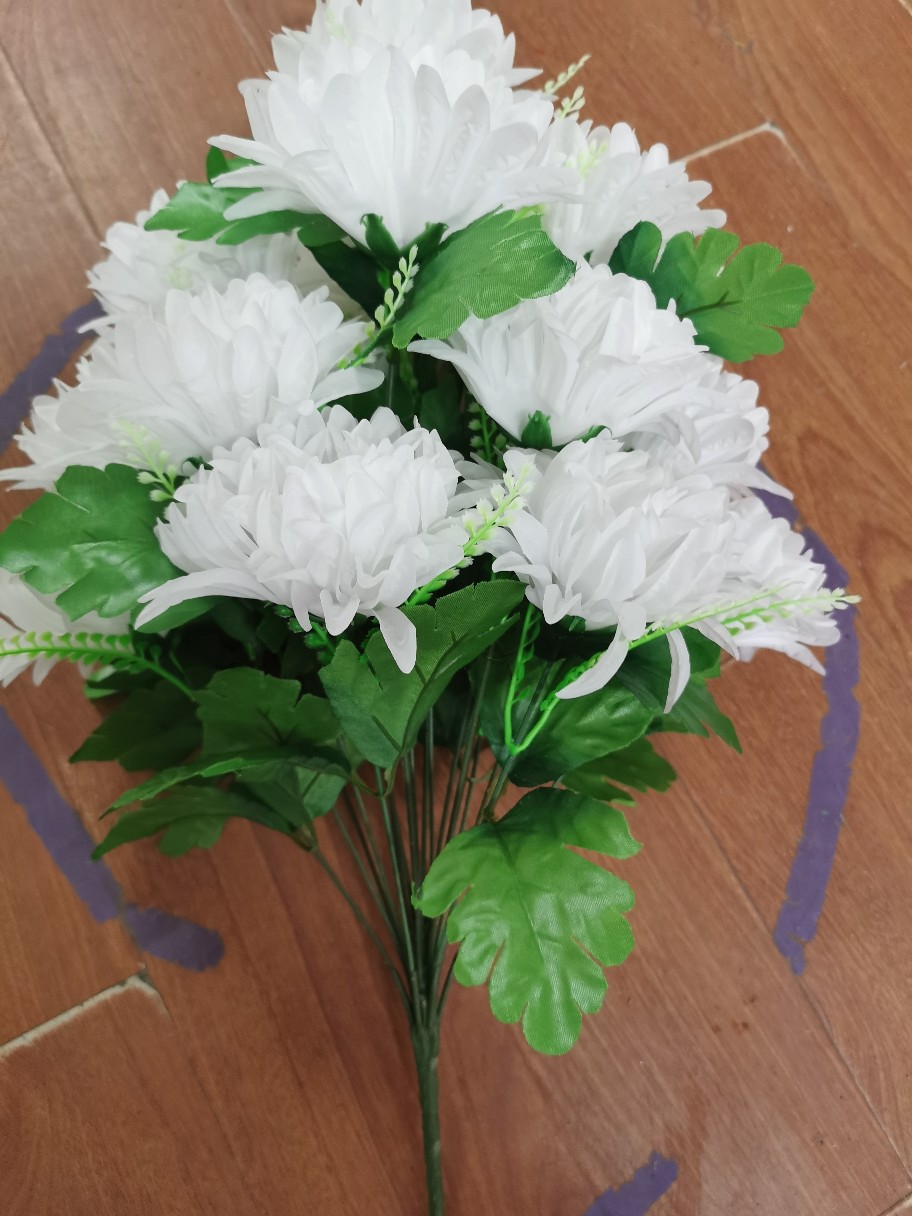 18 flores de cuerno delgado flores de decoración hechas a mano flores Qingming