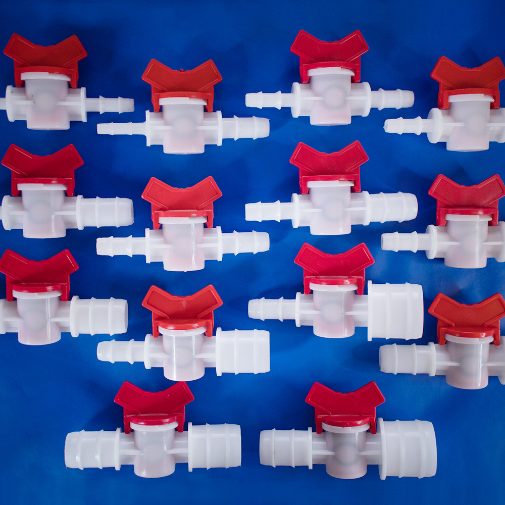 跨境外贸软管变径宝塔球阀 塑料调节阀门4分6分球阀,软管插管开关