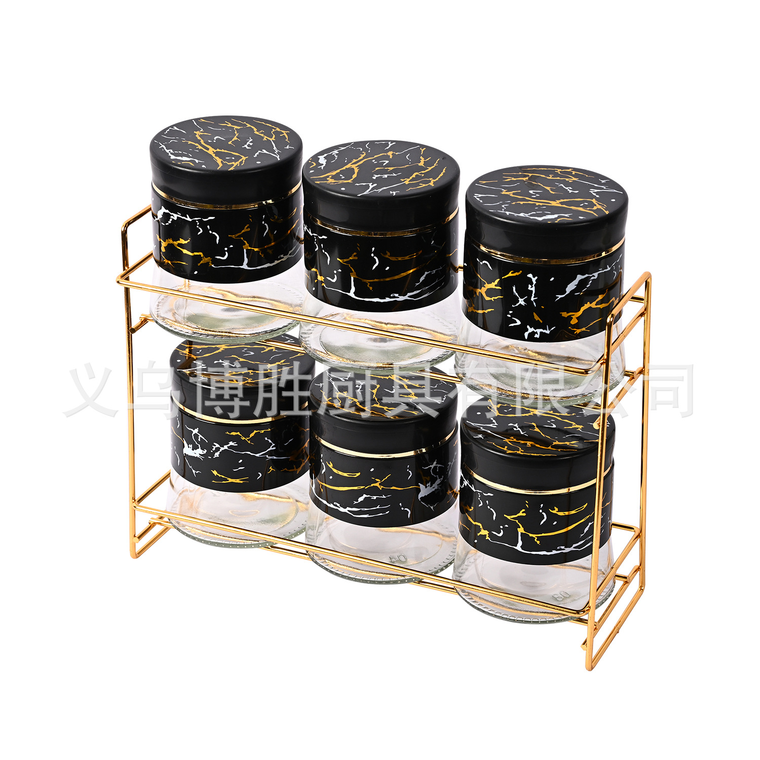 Las latas de almacenamiento de la cocina del hogar se adaptan a un juego de 3 piezas con estante de hierro serie de cocina de alta gama productos de comercio exterior latas selladas transfronterizas