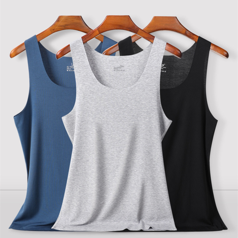 summer man vest modal Youth waistcoat Thin section motion Primer jacket run Bodybuilding Sleeveless T-shirt