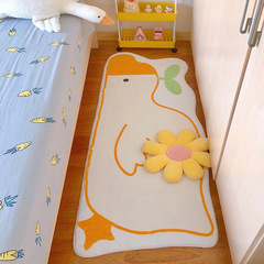 Cute Cartoon Animal Living Room Decorative Rug, Long Non-Slip Rug for Kids' Rooms, Bedroom Bedside Mat, and Absorbent Bathroom Mat