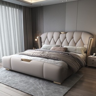 Italian Light Luxury Modern Simple Double Bed Luxury Soft Storage Bed Bedroom Luxury Wedding Bed