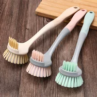 28cm Multifunctional Kitchen Pot Scrub Brush for Dish Cleaning, Soft Bristles, 5 Color Options