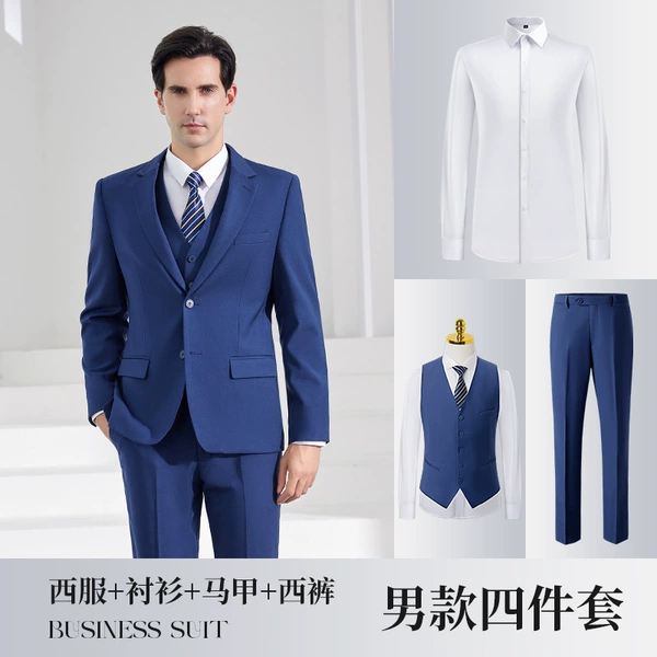 Jacket, trousers, shirt, vest