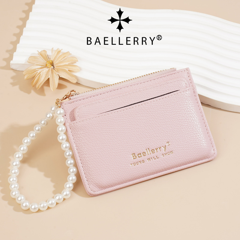 2025 New Retro Korean Style Women's Zipper Student Card Holder Keychain Small Coin Purse Ultra-Thin Bank Card Holder