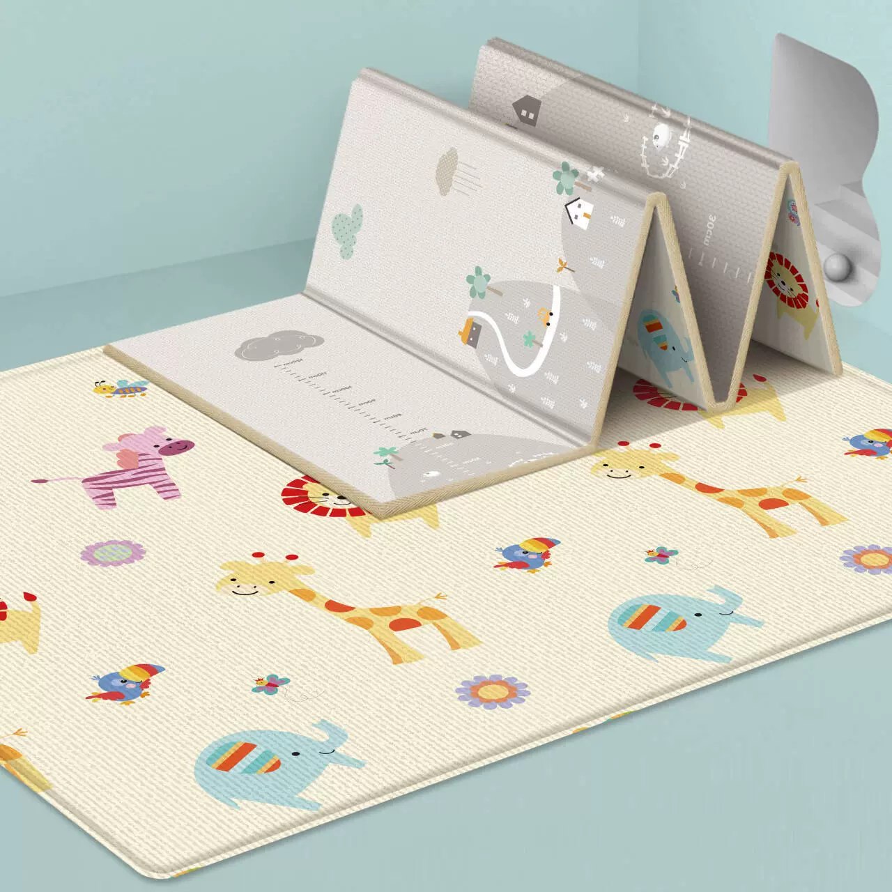 Foldable детский игровой коврик для ползания для гостиной, напольный коврик из пеноматериала, увеличенная толщина