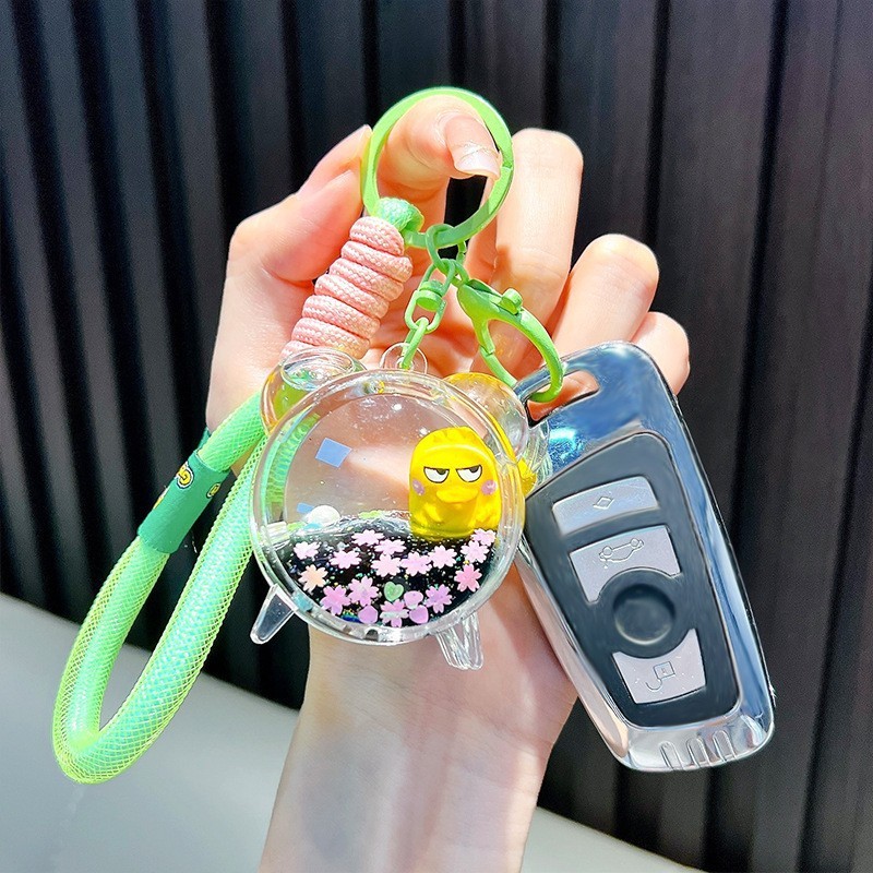 正規版授権元気小黄鴨キーホルダー学生カバンストラップ玩具自動車キーチェーン小プレゼント卸売り|undefined