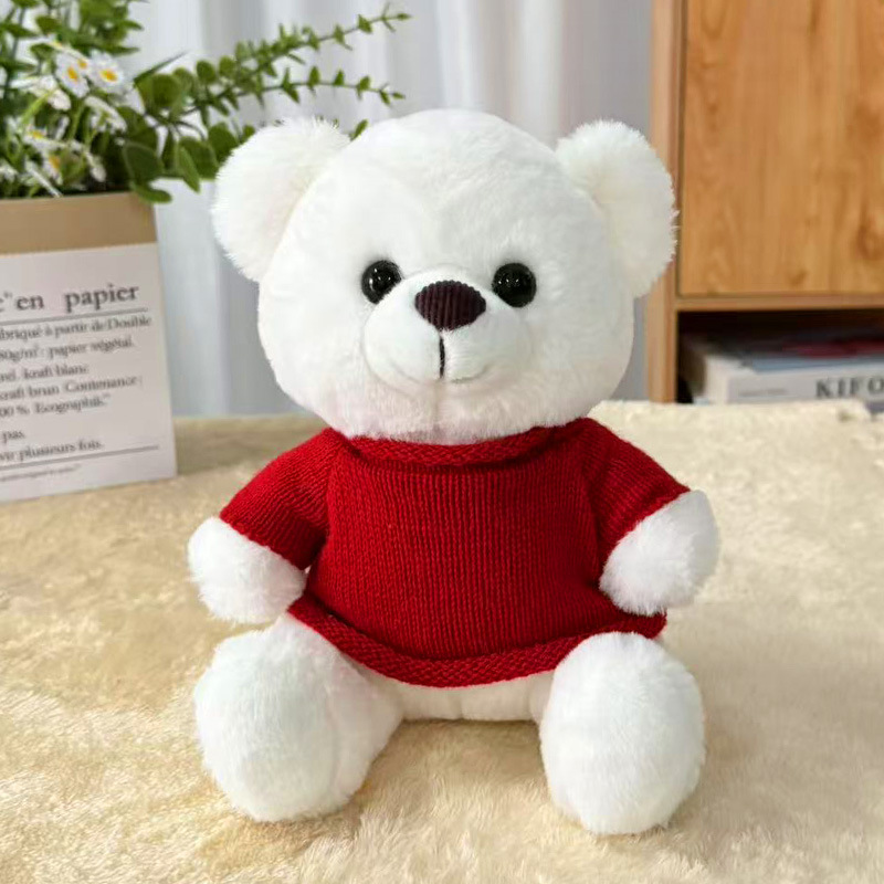 Suéter transfronterizo Teddy Bear muñecas muñecas juguetes de peluche actividad de publicidad LOGO impresión regalos de graduación escolar
