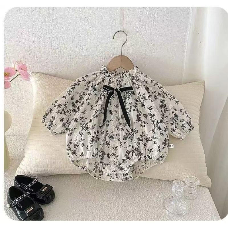 Ropa de bebé primavera y otoño nuevo estilo mono recién nacido ropa de pedo de manga larga bebé saliendo gatear primavera