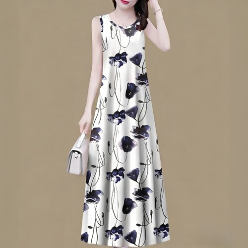 Summer new women's clothing Korean style loose fashion age-reducing bellies vest skirt, outer wear medium and long dress