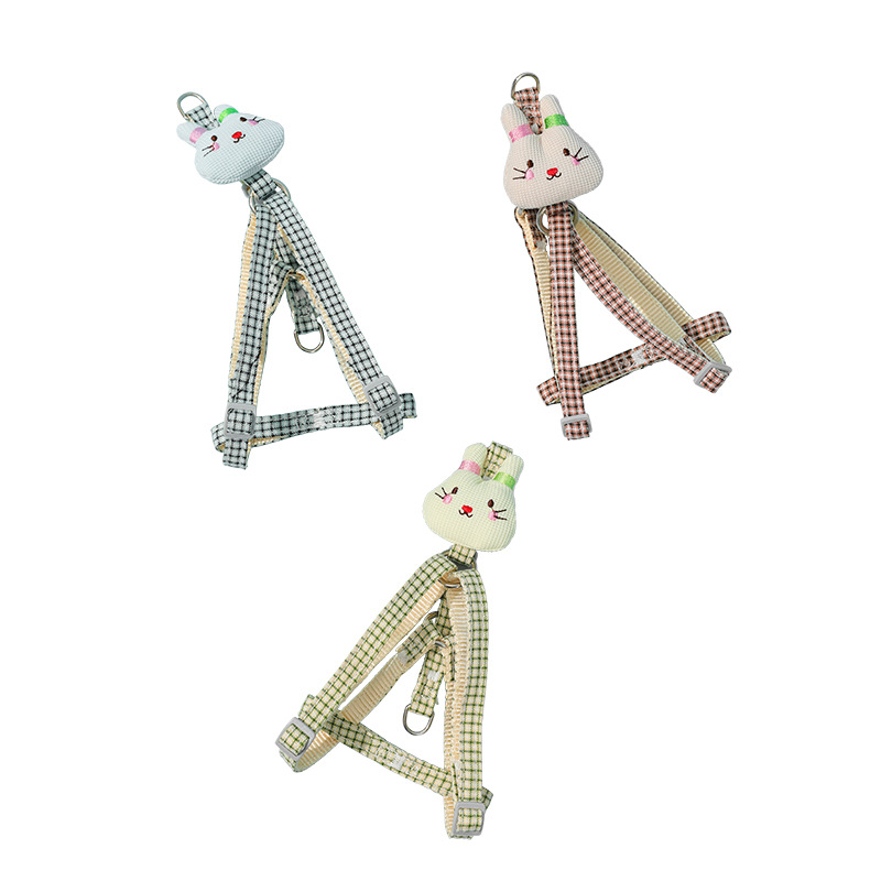 Nueva correa de perro de dibujos animados conejo forma mediano y pequeño perro caminando cuerda correa de nylon transfronteriza al por mayor