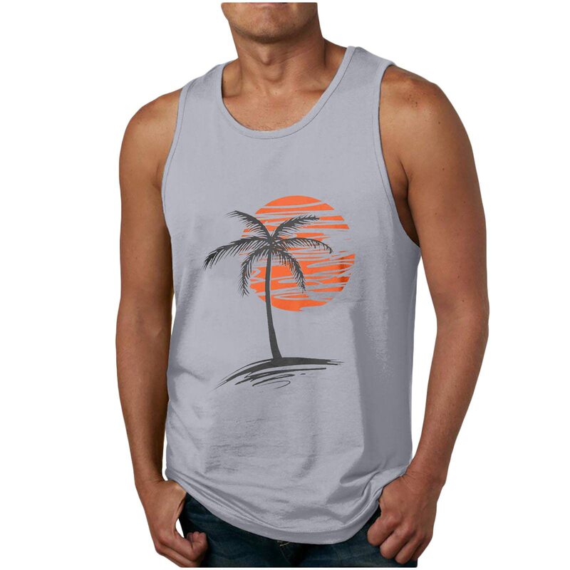 Cross-border Foreign Trade New Summer Men's T-shirt Hawaiian Style Travel Holiday Leisure Short-sleeved 3D Printed Vest