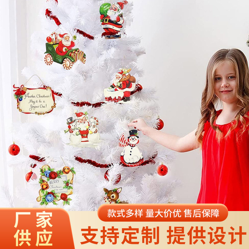 Christmas Wooden Hanging Ornaments Simple Wooden Christmas Tree Decorations Creative Hanging Decorations Direct from Manufacturer Wood Crafts