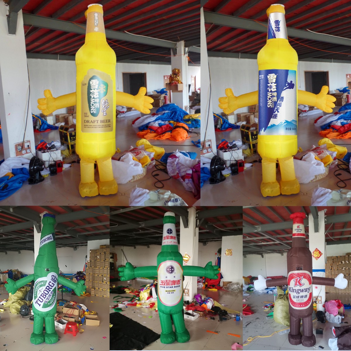 充气瓶子白 红酒瓶气模模型 行走青岛/百威/雪花啤酒瓶人偶服装