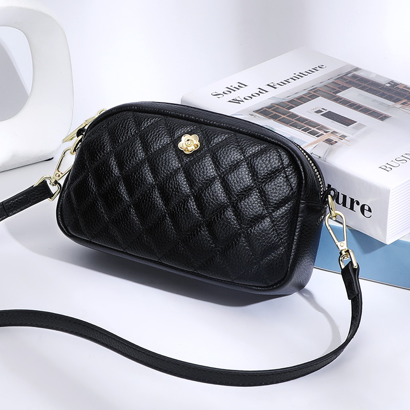 휴대 전화 가방 여성 크로스 바디 백 2025 새로운 패션 정품 가죽 동전 지갑 올 매치 카우보이 여성 미니 숄더 백