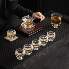 高档功夫茶杯茶具套装礼盒玻璃分茶器创意公道杯耐热家用茶杯批发