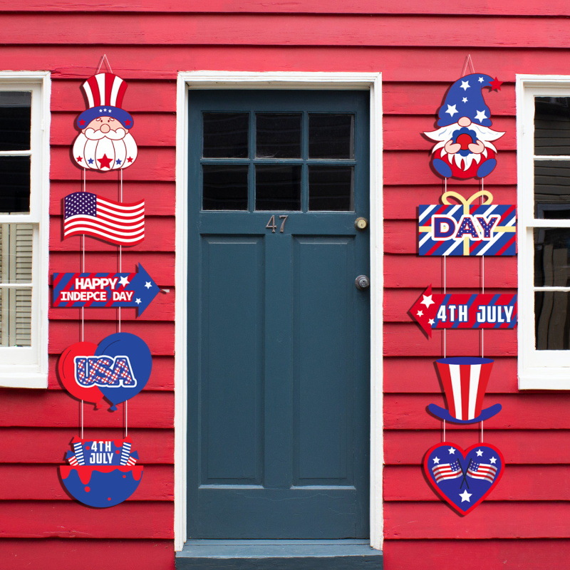 Transfronterizo DE LOS Estados Unidos Día DE LA Independencia decoración puerta colgante patio al aire libre accesorios de diseño de fiesta suministros papel de impresión creativo