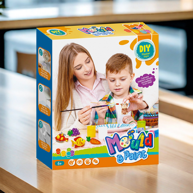 <European and American Hot Sale>Bross-Border DIY Manual and Brain Painted Toys Children's Art Plaster Graffiti Toys Gifts
