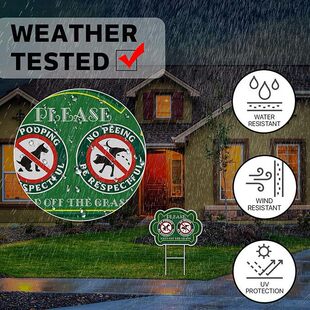 New Foreign Trade Hollow Board Double-Sided "Do Not Tread on the Lawn" Sign, Uv-Resistant and Waterproof for Outdoor Use