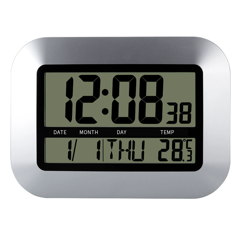 Многофункциональный электронный термометр цифровой настенные часы календарь будильник большой экран Мода Многофункциональный цифровой дисплей немой настенные часы