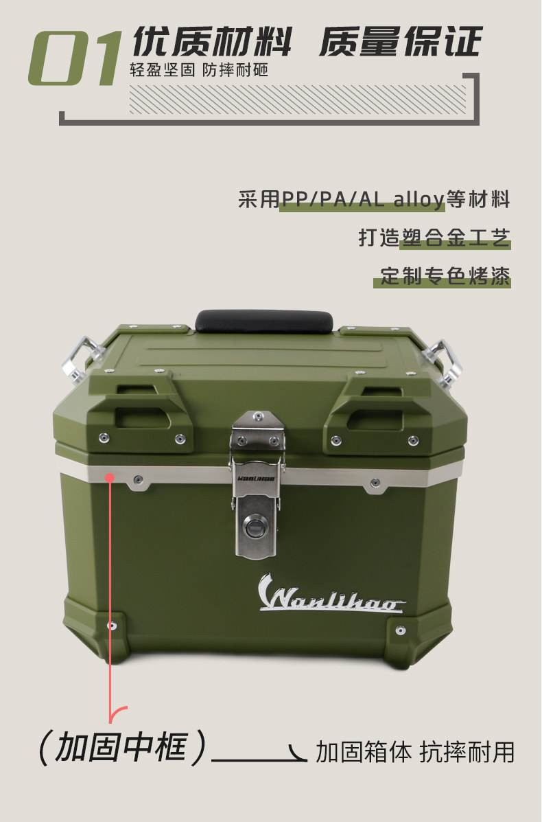 Wanlihao Maverick U2U3 electric vehicle trunk, motorcycle rear trunk UQi+ non-aluminum alloy UMAX storage box