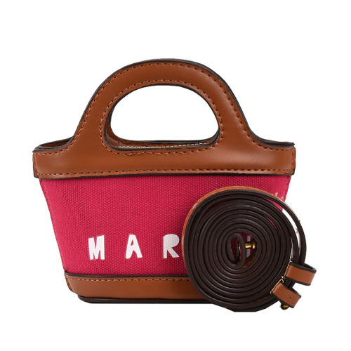 Fashionable parent-child bags  new canvas vegetable basket handbags, fashionable girls and children's clothing, mini accessories bags, trendy