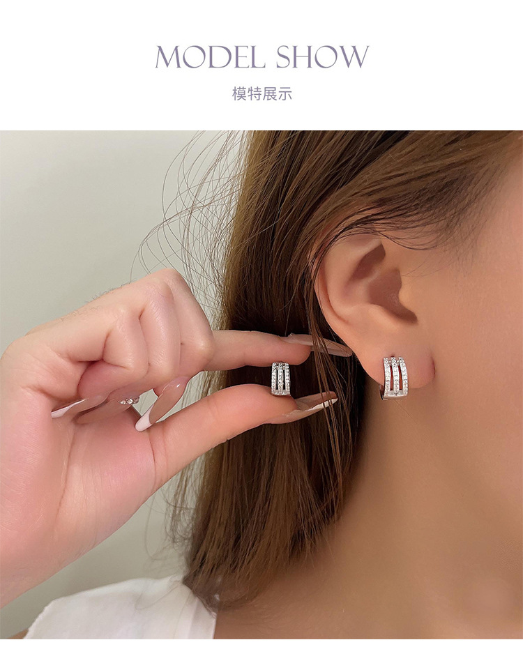 Linglang Silver Hoop Earrings Huggie Earrings Dainty Small Sterling Silver Earrings Trendy Jewelry Gifts