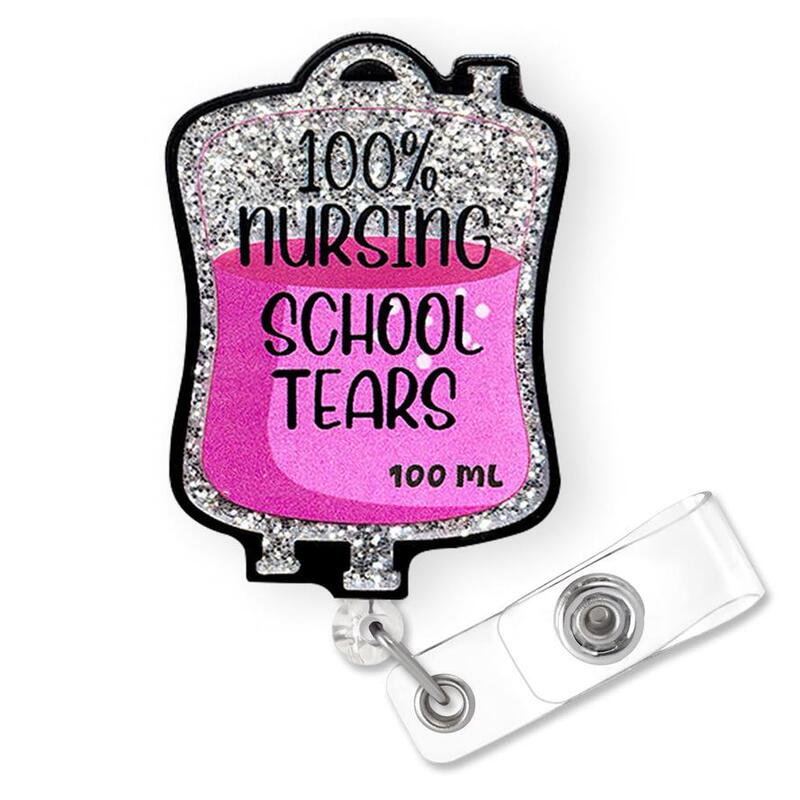 100% Nursing School Tears Badge Lanyard Retractable Nursing Student Tears Badge Pendant Funny