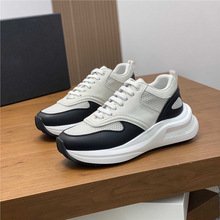 欧洲站厚底休闲运动鞋男鞋 真皮打孔透气老爹鞋 驾车旅游鞋男